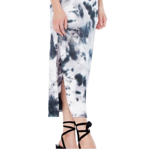 Afrm tie dyed ribbed midi skirt - Picture 1 of 8